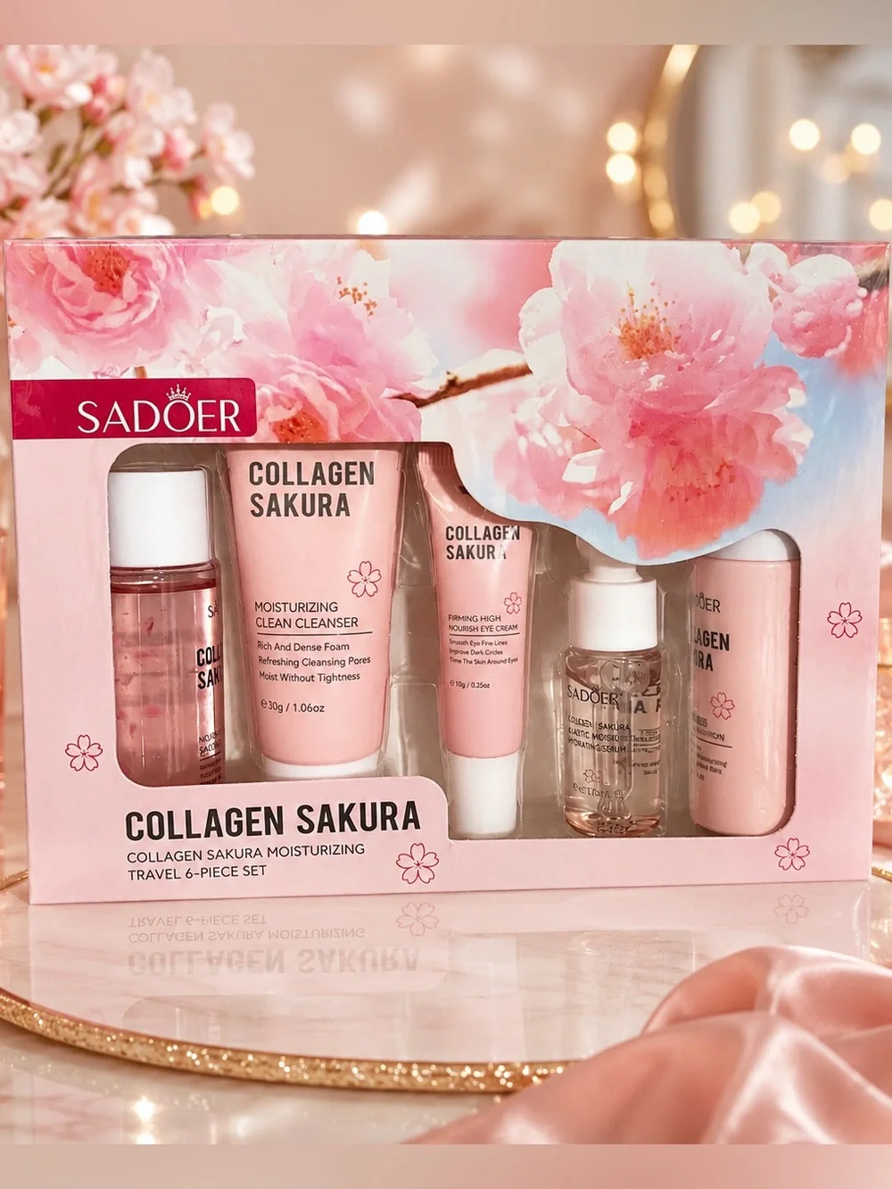 *Buy Now* Sadoer Collagen Sakura 6‑In‑1 Skin Care Travel Ready Set